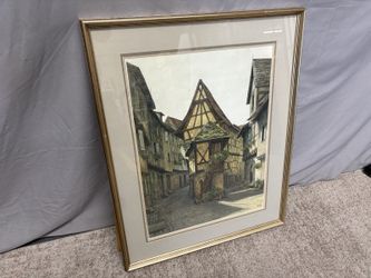 Original Watercolor of Eguisheim by Robert Moesle