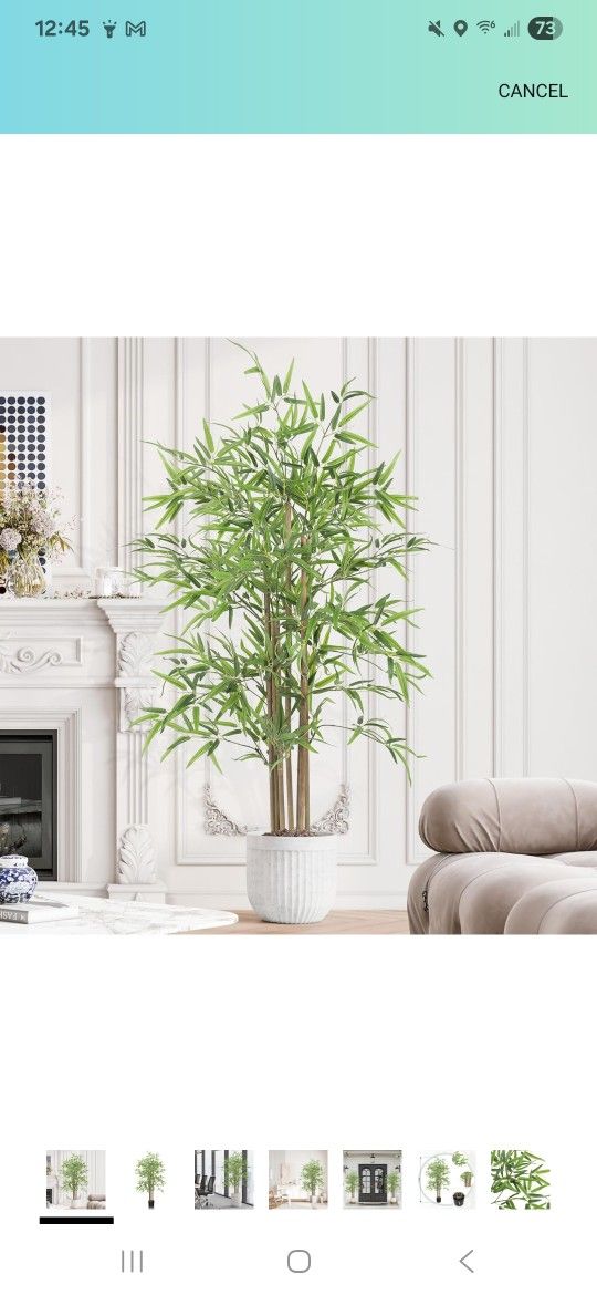 YOLEO Artificial Bamboo Tree 5FT Tall Faux Silk Plant for Home Office Indoor Outdoor Decor Fake Bamboo Tree with Lifelike Leaves