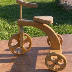Wooden Toy Tricycle For Doll Or Teddy bear