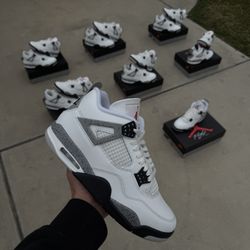 Jordan 4 White cement 