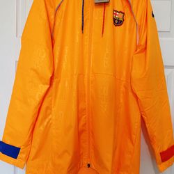 New  ! NIKE X FC BARCELONA ALL WEATHER JACKET 2022 Orange Size xl and Xxl