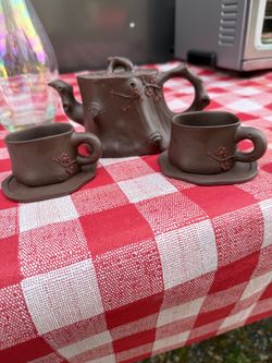 Yixing Zisha Clay Tea Set with Plum Blossom Design