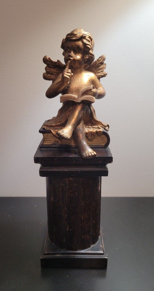 Cherub Bookend 11" brown & gold