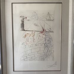 Salvador Dalí Signed Limited Edition Lithograph (640/1000) Framed Surrealist Artwork