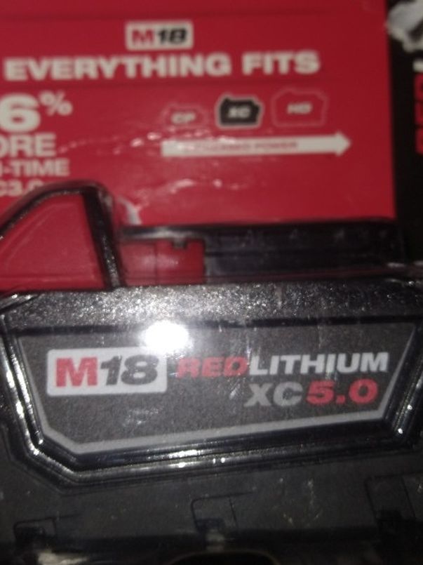 Milwaukee M18 Battery. XC 5.0