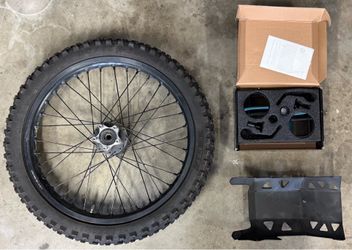 Talaria E-bike Tire, Bash Guard,  Bar End Mirrors