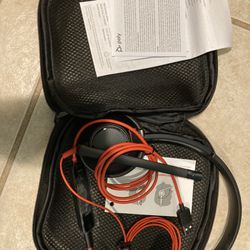  USB computer headset with case