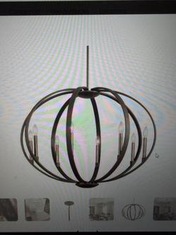 26.5" 8 light chandelier in olde bronze