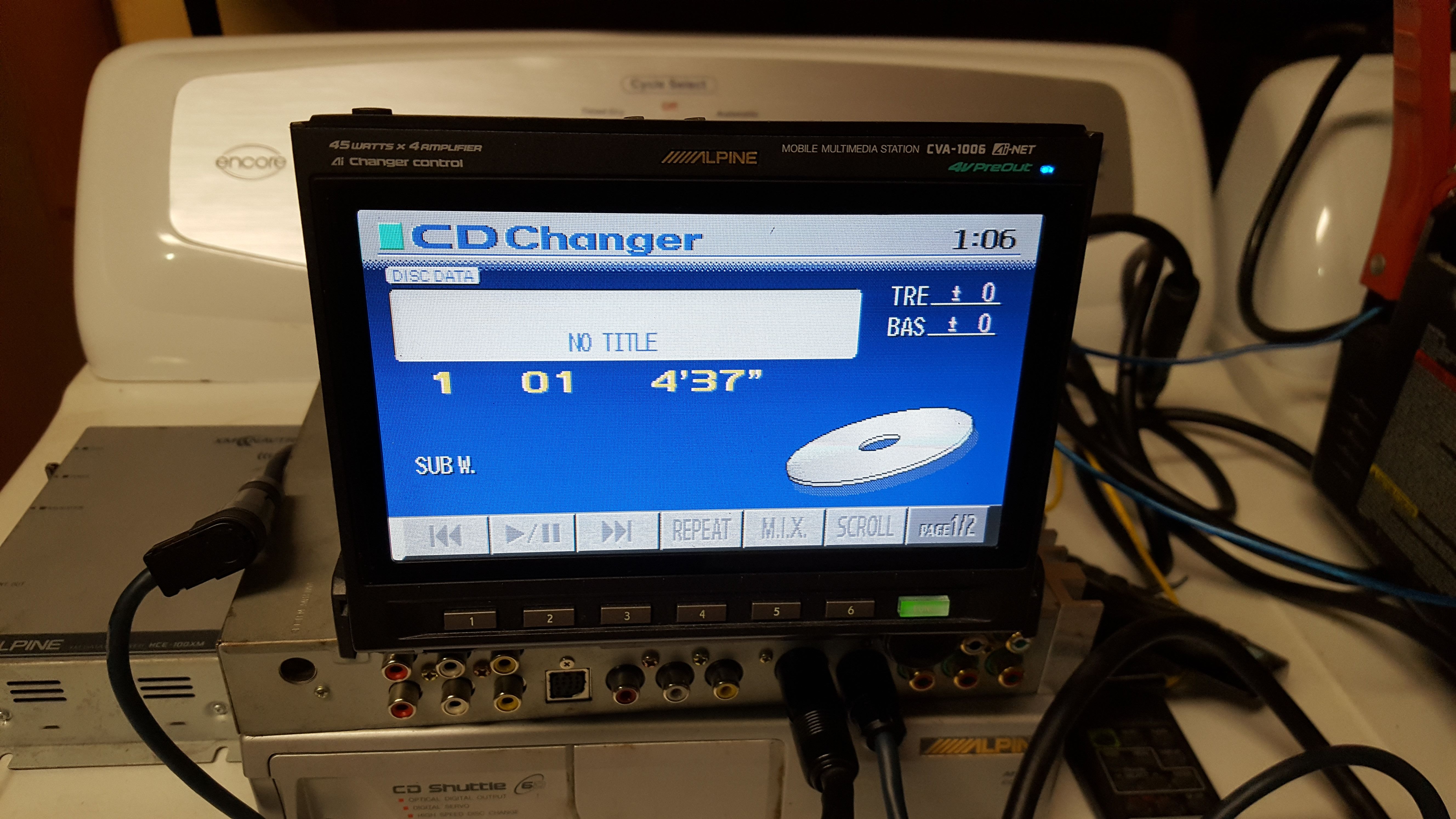 Alpine cva-1006 flip out with DVD and changer and xm