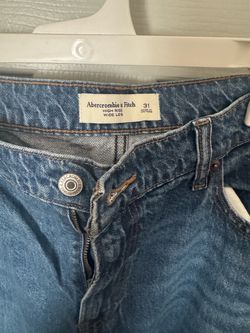 Abercrombie & Fitch High Rise Wide Leg Jeans Size 31