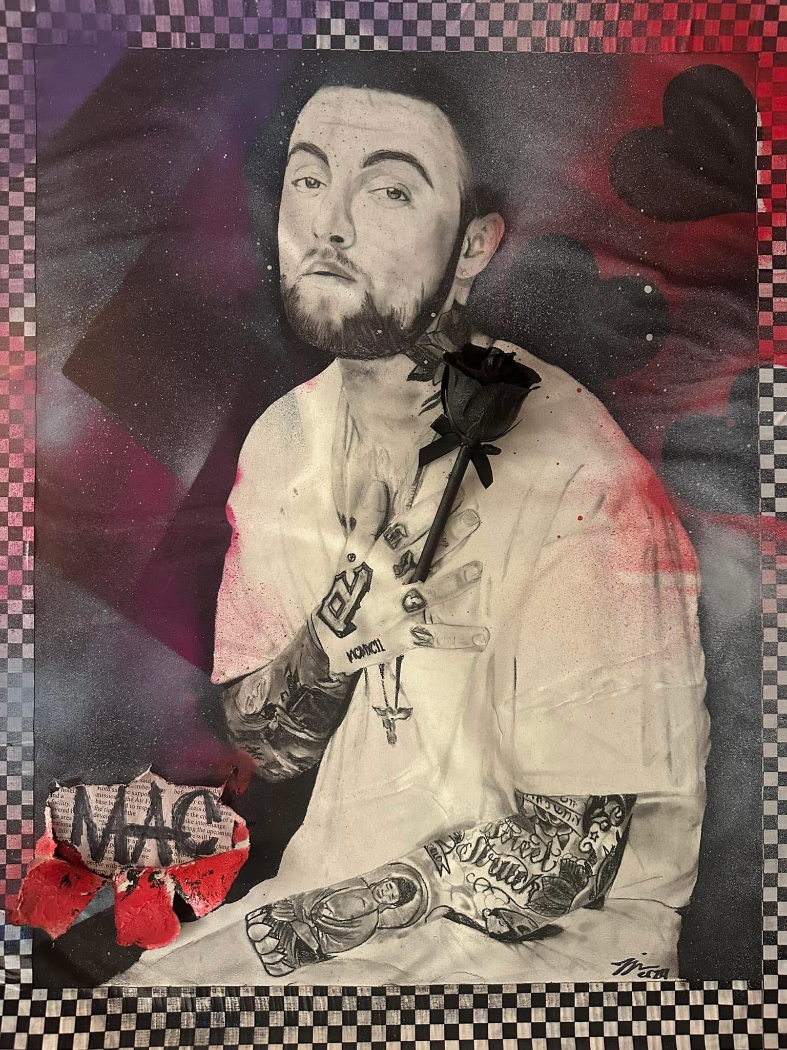 mac miller drawing on canvas