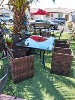 Outdoor patio set.