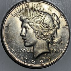 1927 S Peace Silver Dollar AU++/ Uncirculated 
