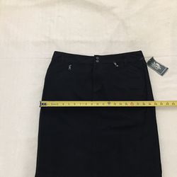 New With Tags RALPH LAUREN black denim skirt size 10