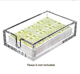 Clear acrylic napkin and towel holder