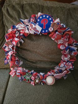 Hand crafted phillies wreath