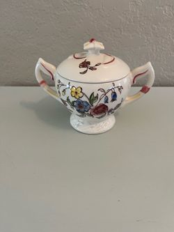 Vintage Vernon Kilns May Flower Sugar Bowl