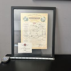 Floating Framed Reproduction Invoice “Daburon Freres 