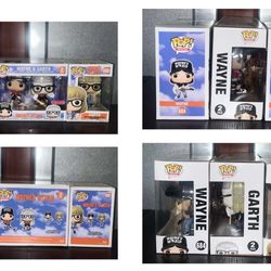 Funko Pop MOVIES WAYNES WORLD Complete Set w/ 2 pack Exclusive 