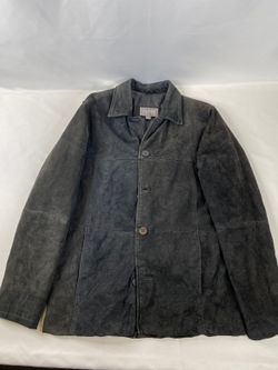 Vintage Wilsons Leather Black Suede Jacket Size Small 90s Un