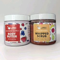 Whipped Body Scrub & Body Butter Bubbly Kitchen Apple Orchard Blackberry Vanilla