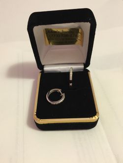 Brand New. Diamond White gold Earrings.