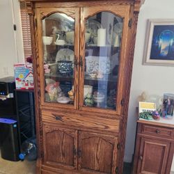 Cabinet, Treadmill And Weight Bench