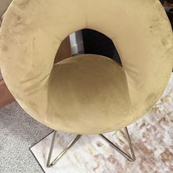 One Gold Accent Chair
