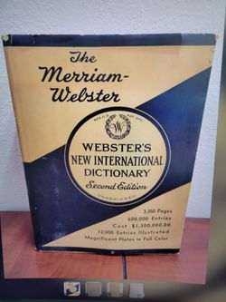 Merriam Webster New International Dictionary Second Edition 1960 Print.