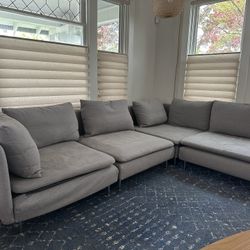 IKEA Soderhamn Corner Sectional Couch In Grey (tonerud Grey)