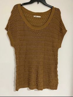 NEW Old Navy Brown Scoop-Neck Textured Knit Top