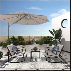 3 Piece Rocking Bistro Set 