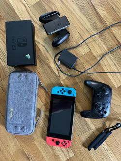 Nintendo Switch with Case And Pro Controller