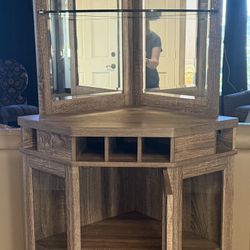 Corner Liquor Cabinet 