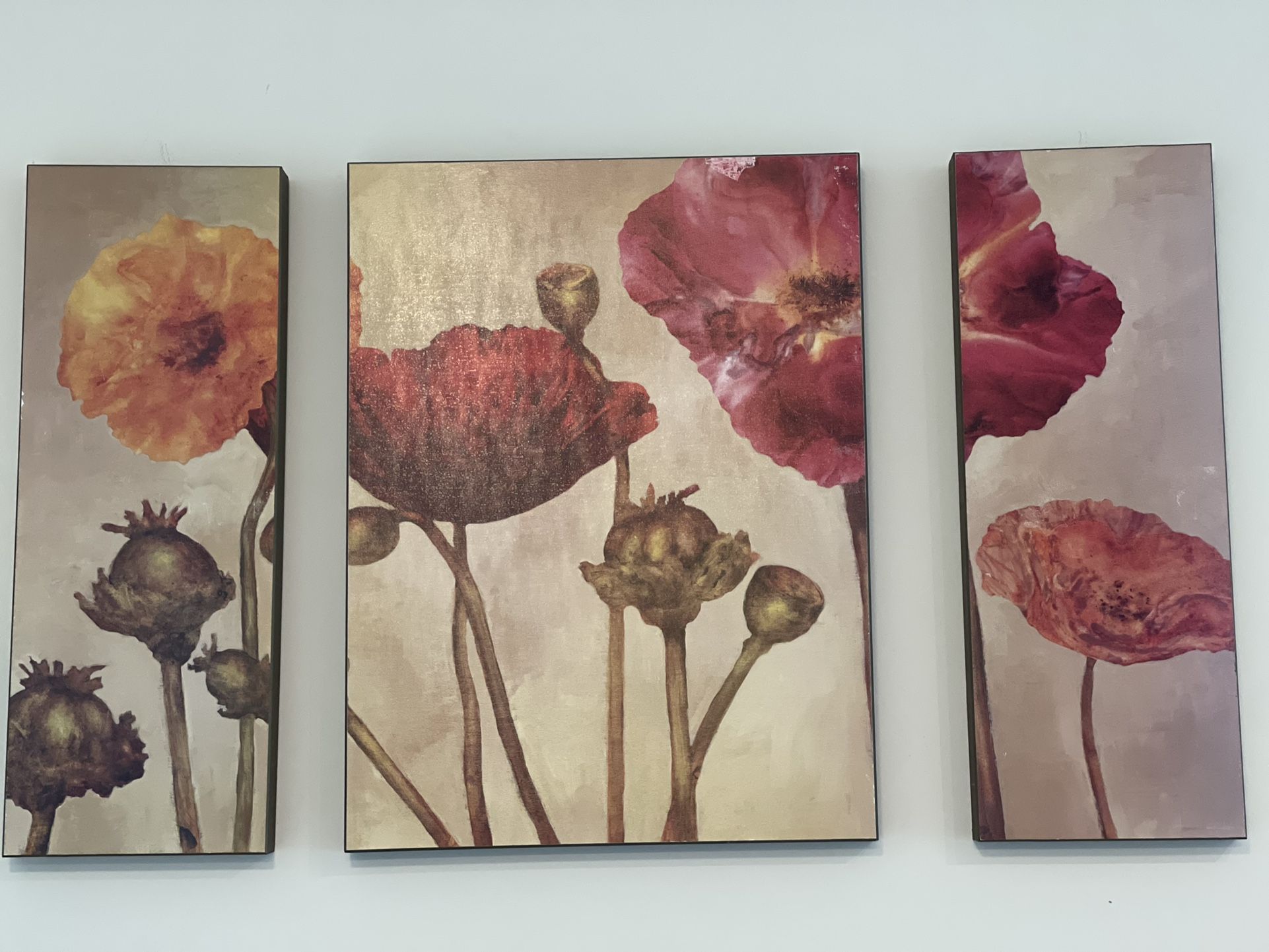 3 Piece Floral Wall Art