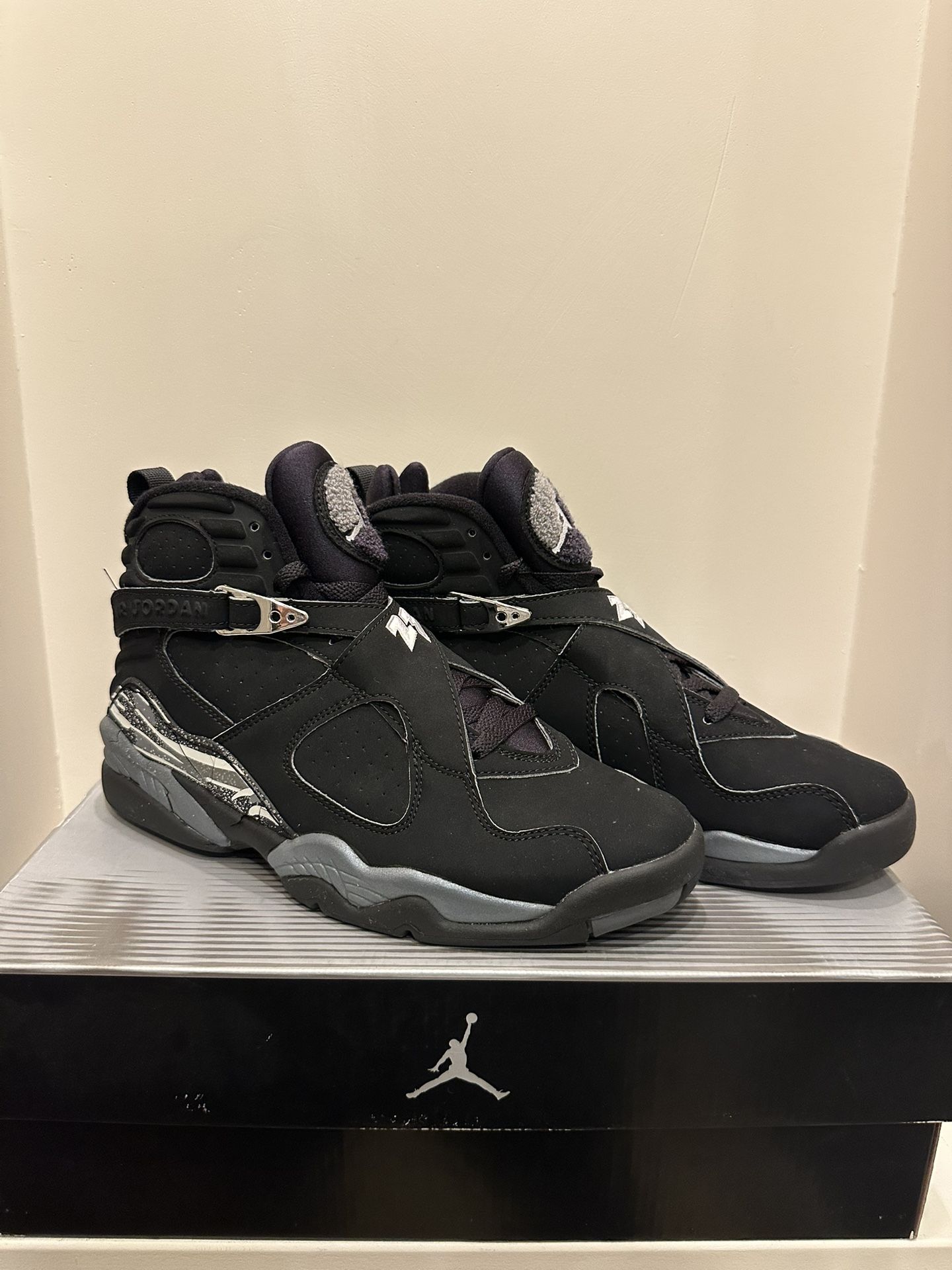 Jordan 8 Retro Black Chrome 2003 Men's Size 9.5 305381-001