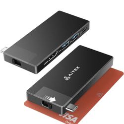 USB C HDMI Hub: 5-in-1 4K 60Hz Display Retractable Mini Dongle