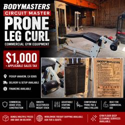 Bodymasters Circuit Master Prone Leg Curl – Commercial Gym Equipment – $1,000