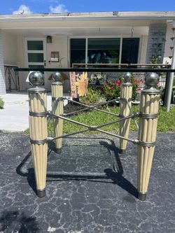 Glass Top End Table