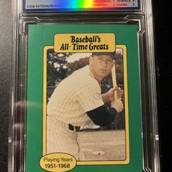 Mickey Mantle 1987 All Time Greats Card-Graded