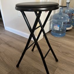 2 Of Mainstays 24" Vinyl Padded Folding Stool, Black