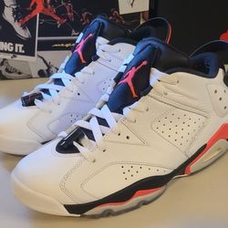 Authenticity Guarantee
Nike Air Jordan 6 Retro Low White-Infrared 23 Men's Size 7.5 