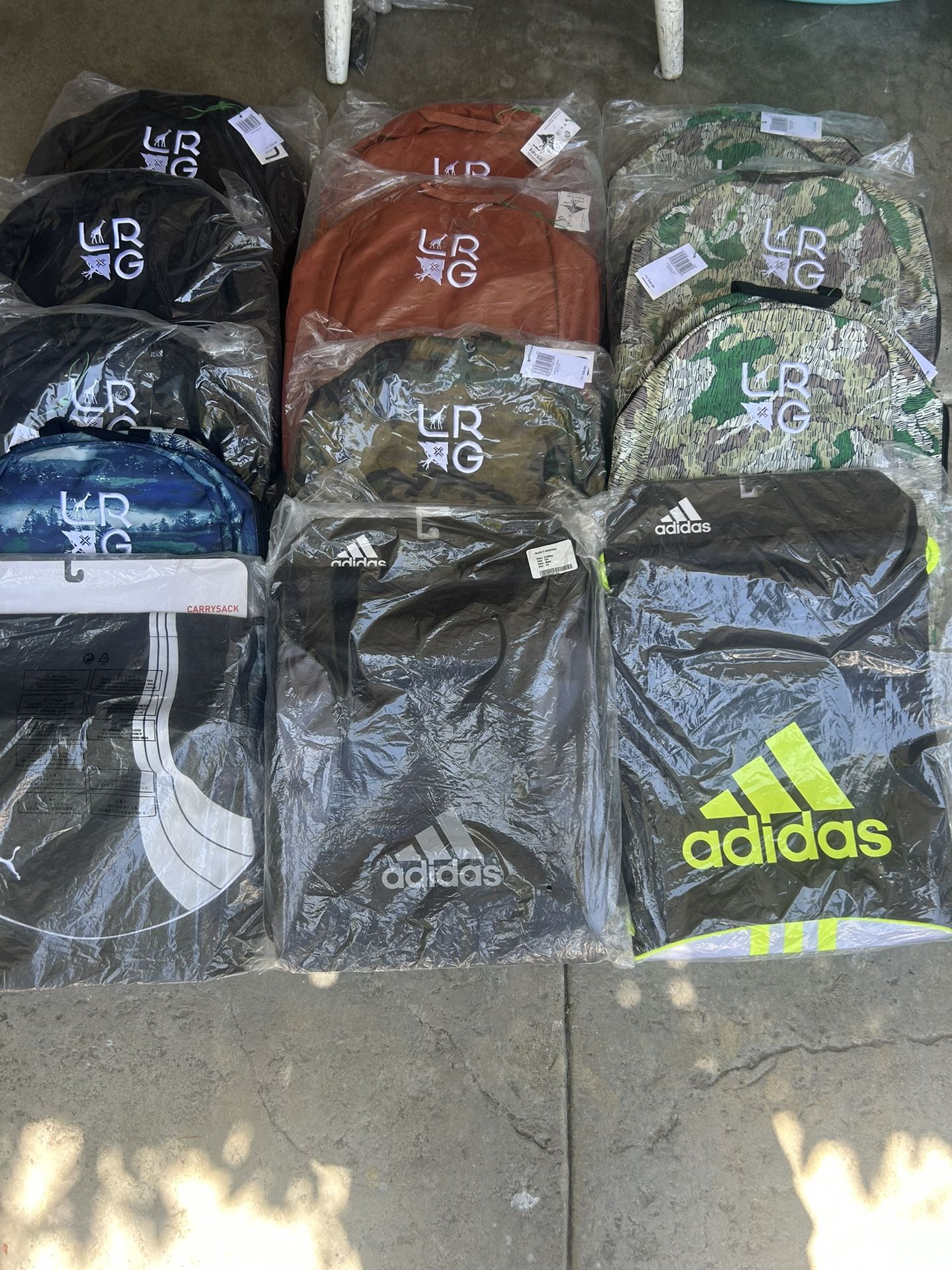  LRG backpacks and sportspack Brand New!