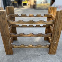Mid-Century Wine Rack / Teak wine rack / Oak Wine Rack