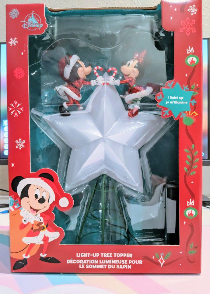 Disney Mickey And Minnie Mouse Light Up Tree Topper ⭐✨
