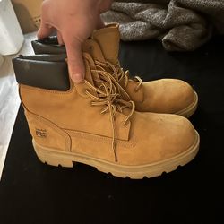 Size 11 Wheat Timberland Pros Men New Condition 