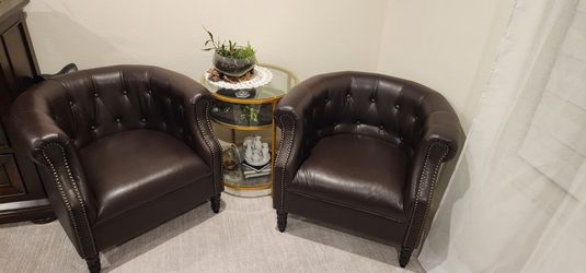 Faux Leather Chairs