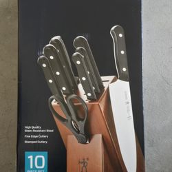 Henckels International 10 Piece Knife Set And Block