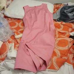 Ladies Brooks Brothers Size 2 Petite Shift Dress Sleeveless Cleats Down The Front Breast To The Hips Classic Bubble Gum Color