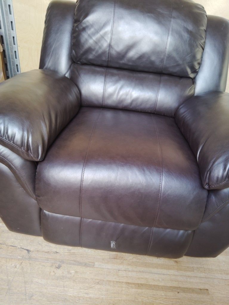 Brown Leather Recliner Chair